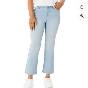 Members Mark Light Wash Crop Flare Jeans